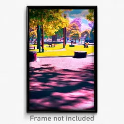 Pixel Art Poster - Nutty Park (8 Bit Psychedelic Trippy Weird Video Game Print)