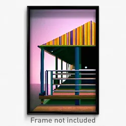 Pixel Art Poster - Glamorous Dugout (8 Bit Psychedelic Trippy Video Game Print)