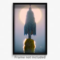 Pixel Art Poster - Fluffy Belfry (8 Bit Psychedelic Trippy Video Game Print)