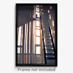 Pixel Art Poster - Spotless Ladder (8 Bit Psychedelic Trippy Video Game Print)