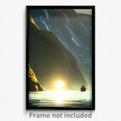 Pixel Art Poster - Dirty Fjord (8 Bit Psychedelic Trippy Weird Video Game Print)