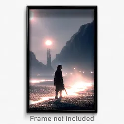 Pixel Art Poster - Cold Desolation (8 Bit Psychedelic Trippy Video Game Print)