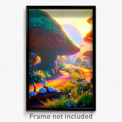 Pixel Art Poster - Whimsical Outback (8 Bit Psychedelic Trippy Video Game Print)