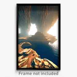 Pixel Art Poster - Abandoned Archipelago (8 Bit Psychedelic Video Game Print)