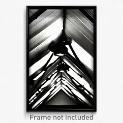 Pixel Art Poster - Colorless Attic (8 Bit Psychedelic Trippy Video Game Print)