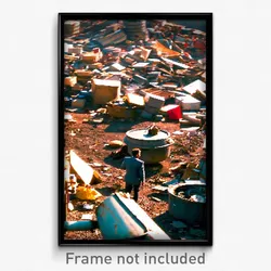 Pixel Art Poster - Complicated Dump (8 Bit Psychedelic Trippy Video Game Print)