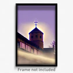Pixel Art Poster - Classic Nunnery (8 Bit Psychedelic Trippy Video Game Print)