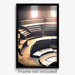 Pixel Art Poster - Tiny Amphitheatre (8 Bit Psychedelic Trippy Video Game Print)