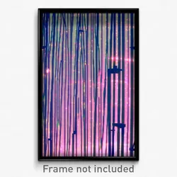 Pixel Art Poster - Wire Frame Glitchy Firth (8 Bit Psychedelic Video Game Print)