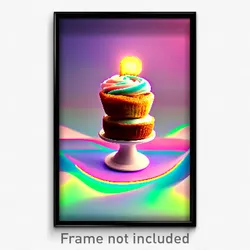 Pixel Art Poster - Infinite Pastel De Nata (8 Bit Psychedelic Video Game Print)