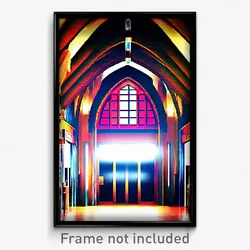 Pixel Art Poster - Famous Vestibule (8 Bit Psychedelic Trippy Video Game Print)