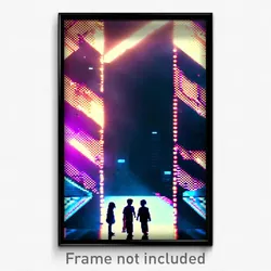 Pixel Art Poster - Fantastic Middle School (8 Bit Psychedelic Video Game Print)