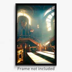 Pixel Art Poster - Stylish Lair (8 Bit Psychedelic Trippy Video Game Print)