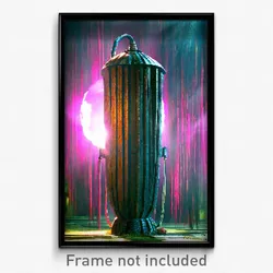 Pixel Art Poster - Webbed Cistern (8 Bit Psychedelic Trippy Video Game Print)