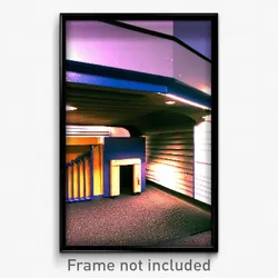 Pixel Art Poster - Unusual Dugout (8 Bit Psychedelic Trippy Video Game Print)