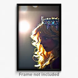 Pixel Art Poster - Wavy Crown (8 Bit Psychedelic Trippy Weird Video Game Print)