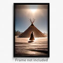 Pixel Art Poster - Well Made Wigwam (8 Bit Psychedelic Trippy Video Game Print)