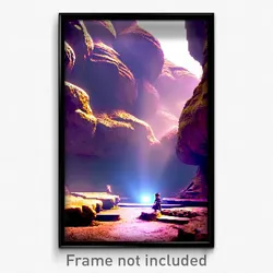 Pixel Art Poster - Outstanding Cavern (8 Bit Psychedelic Video Game Print)