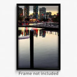Pixel Art Poster - Spotless Canadian City (8 Bit Psychedelic Video Game Print)
