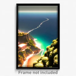 Pixel Art Poster - Dizzying Coast (8 Bit Psychedelic Trippy Video Game Print)