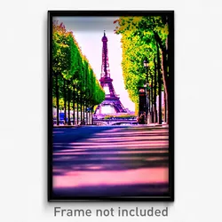 Pixel Art Poster - Spotless Paris (8 Bit Psychedelic Trippy Video Game Print)