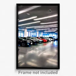 Pixel Art Poster - Ordinary Car Dealership (8 Bit Psychedelic Video Game Print)