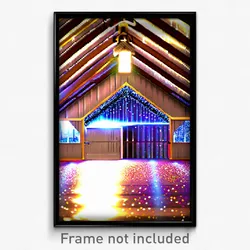 Pixel Art Poster - Sparkling Barn (8 Bit Psychedelic Trippy Video Game Print)