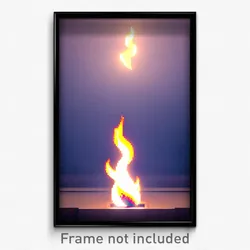 Pixel Art Poster - Tidy Flame (8 Bit Psychedelic Trippy Weird Video Game Print)