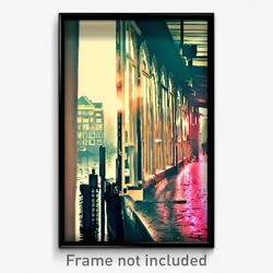 Pixel Art Poster - Dirty Amsterdam (8 Bit Psychedelic Trippy Video Game Print)