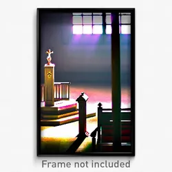 Pixel Art Poster - Elderly Pulpit (8 Bit Psychedelic Trippy Video Game Print)