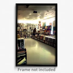 Pixel Art Poster - Thin Record Store (8 Bit Psychedelic Trippy Video Game Print)