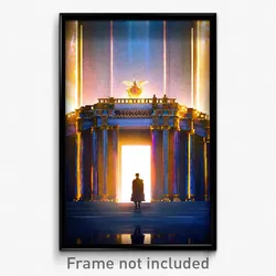 Pixel Art Poster - Tremendous Treasury (8 Bit Psychedelic Video Game Print)