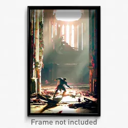 Pixel Art Poster - Damaged Realm (8 Bit Psychedelic Trippy Video Game Print)