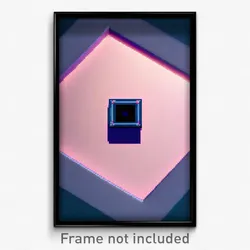 Pixel Art Poster - Tiny Square (8 Bit Psychedelic Trippy Weird Video Game Print)