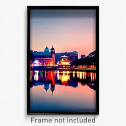 Pixel Art Poster - Reflecting Canton (8 Bit Psychedelic Trippy Video Game Print)