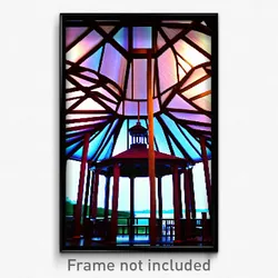 Pixel Art Poster - Terrific Gazebo (8 Bit Psychedelic Trippy Video Game Print)