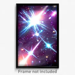Pixel Art Poster - Grimy Galaxy Battle (8 Bit Psychedelic Video Game Print)