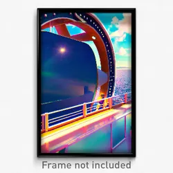 Pixel Art Poster - Far Cruise (8 Bit Psychedelic Trippy Weird Video Game Print)
