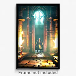 Pixel Art Poster - Wild Dungeon (8 Bit Psychedelic Trippy Video Game Print)