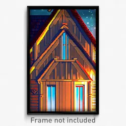 Pixel Art Poster - Striking Gable (8 Bit Psychedelic Trippy Video Game Print)