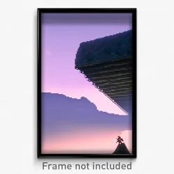 Pixel Art Poster - Warlike Overhang (8 Bit Psychedelic Trippy Video Game Print)