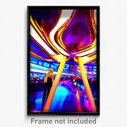 Pixel Art Poster - Flashy Cruise (8 Bit Psychedelic Trippy Video Game Print)