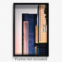 Pixel Art Poster - Rectangular House (8 Bit Psychedelic Trippy Video Game Print)