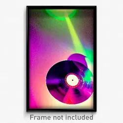 Pixel Art Poster - Realistic Vinyl (8 Bit Psychedelic Trippy Video Game Print)
