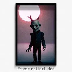 Pixel Art Poster - Lonely Grotesque (8 Bit Psychedelic Trippy Video Game Print)