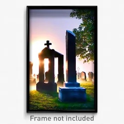 Pixel Art Poster - Ample Grave (8 Bit Psychedelic Trippy Weird Video Game Print)