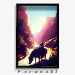 Pixel Art Poster - Pretty Canyon (8 Bit Psychedelic Trippy Video Game Print)