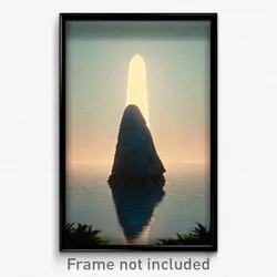 Pixel Art Poster - Calm Menhir (8 Bit Psychedelic Trippy Weird Video Game Print)