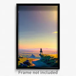 Pixel Art Poster - Noteworthy Landscape (8 Bit Psychedelic Video Game Print)