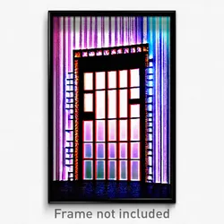 Pixel Art Poster - Outrageous Window (8 Bit Psychedelic Trippy Video Game Print)
